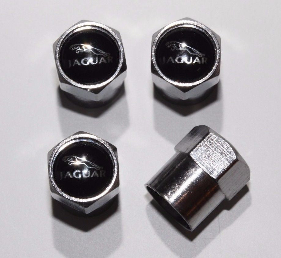 Jaguar Black Tire Valve Caps – Plus Free Extra Cap - Tire Valve Caps ...