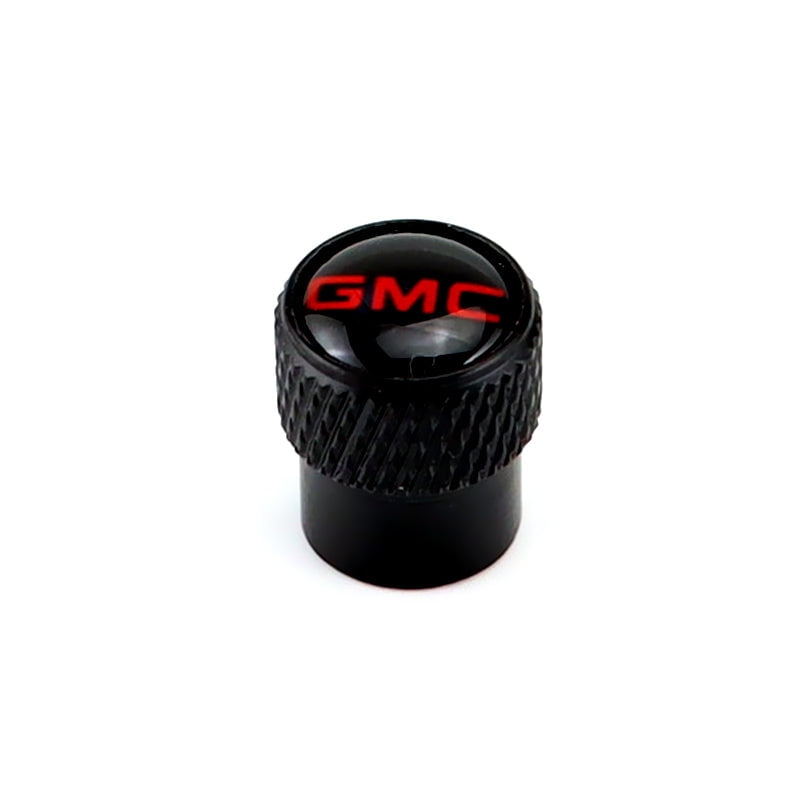 GMC Black Tire Valve Caps