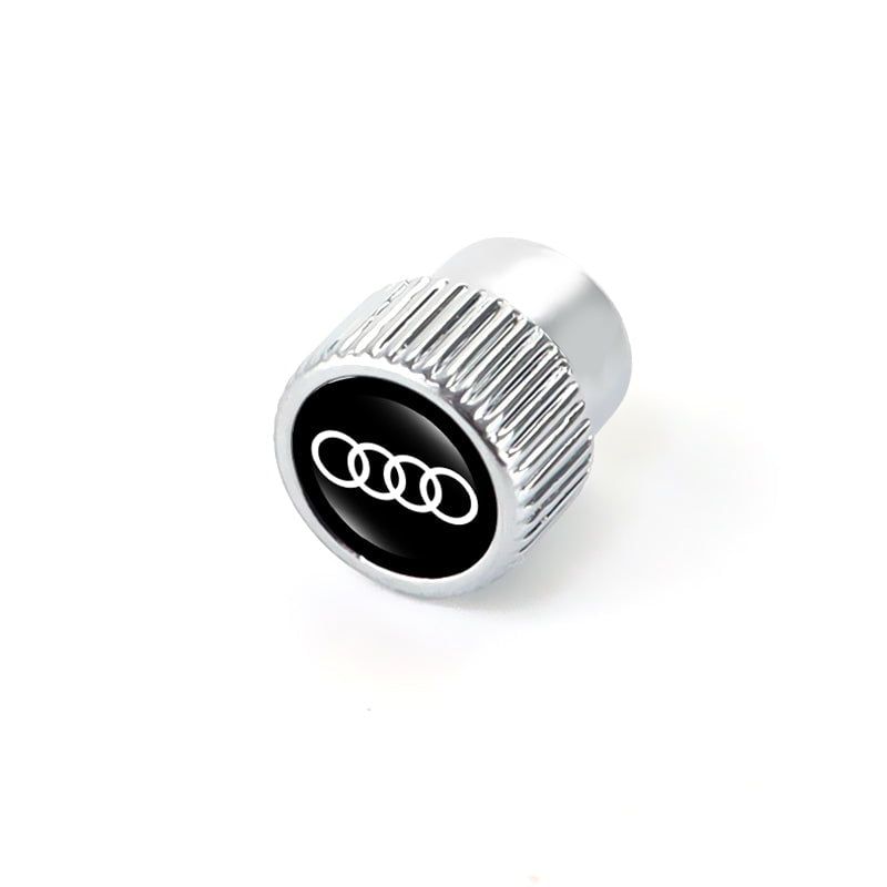 Audi Silver Chrome Tire Valve Caps