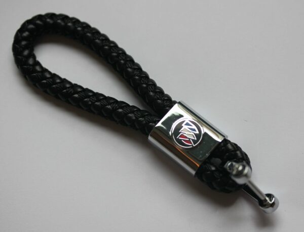 Buick Leather Chrome Keychain With 3 Color Choices