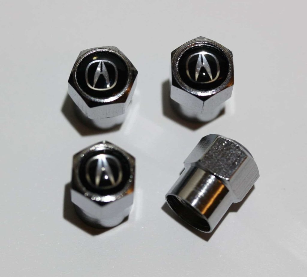 Acura Black Tire Valve Stem Caps