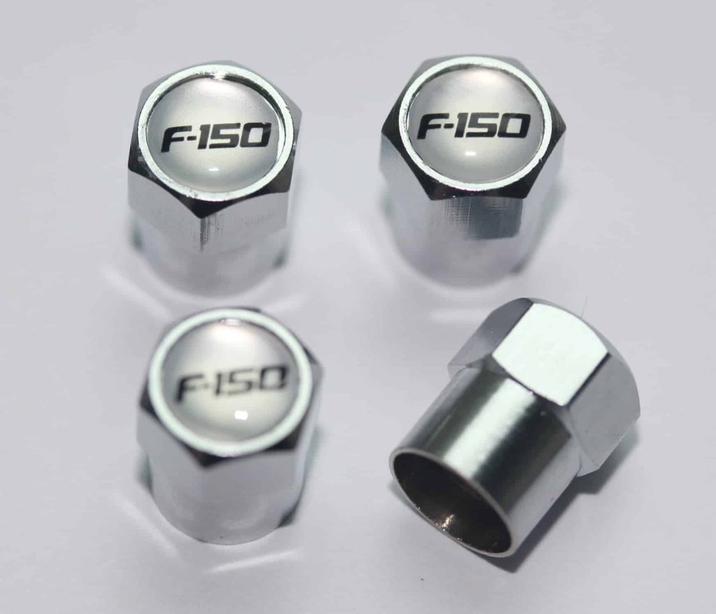 Ford F-150 Silver Tire Valve Caps