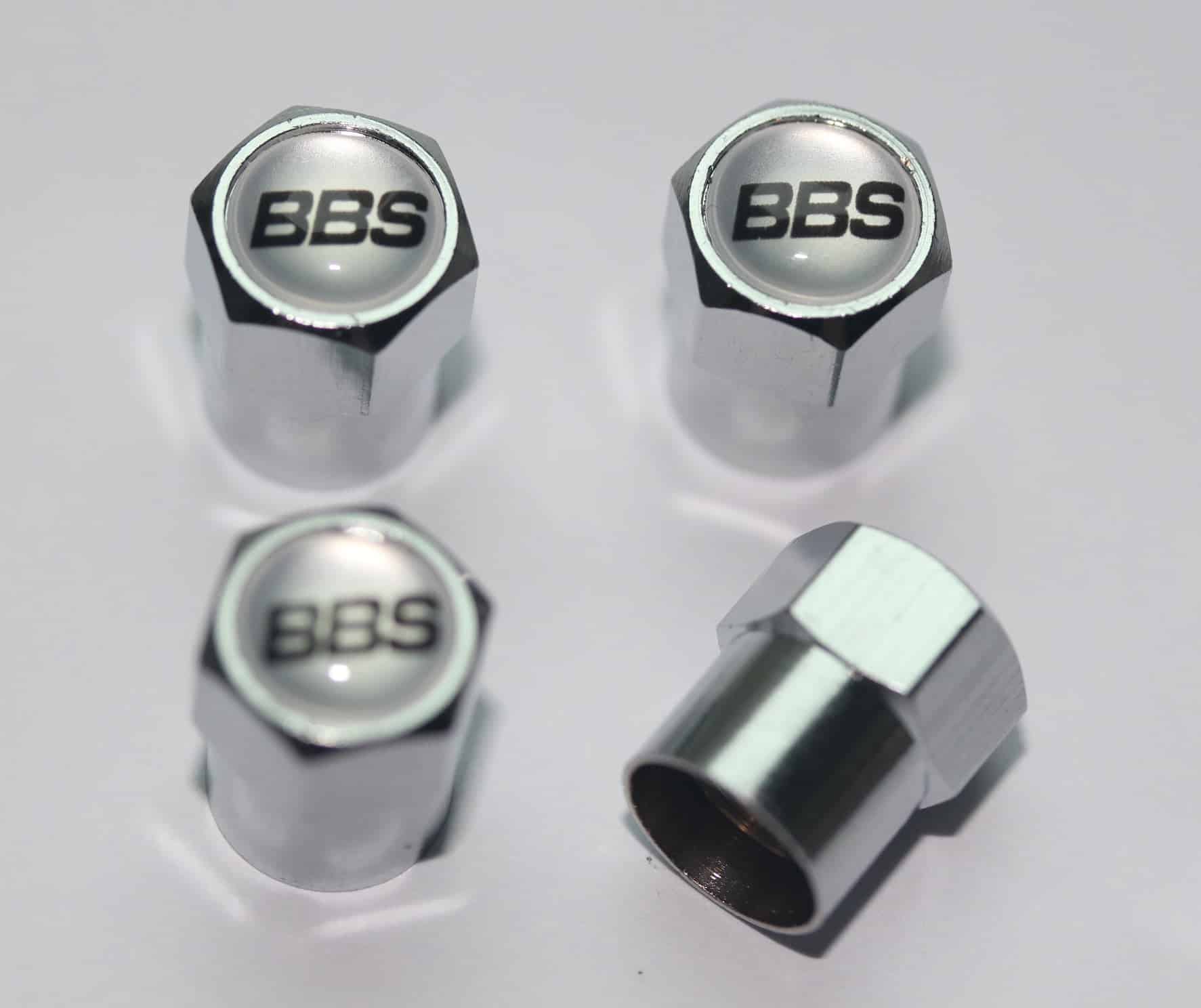 BBS Silver Tire Valve Caps Plus Free Extra Cap