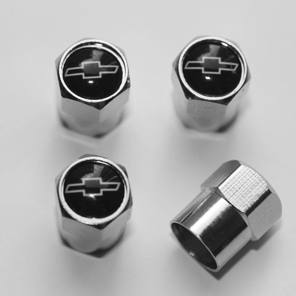 Chevrolet Black Tire Valve Stem Caps