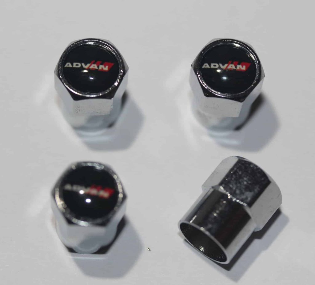 Advan Black Tire Valve Stem Caps