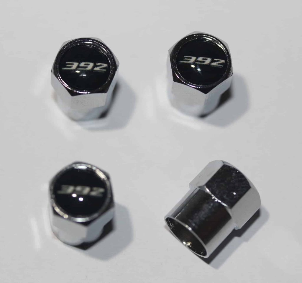 Dodge 392 Black Tire Valve Caps