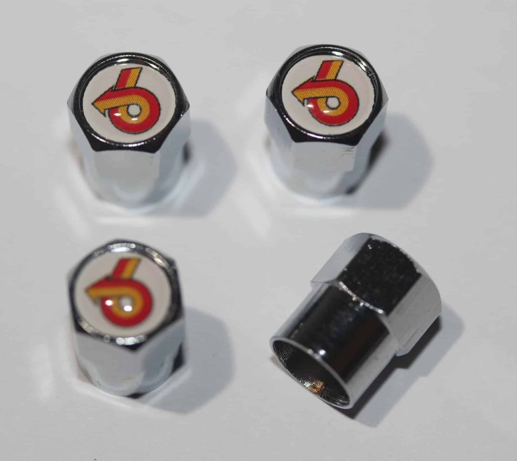 Buick Turbo 6 White Tire Valve Caps