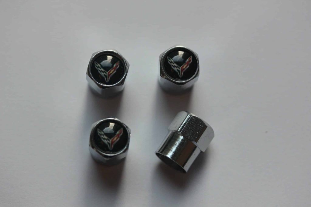 Chevrolet Corvette C8 Black Tire Valve Caps