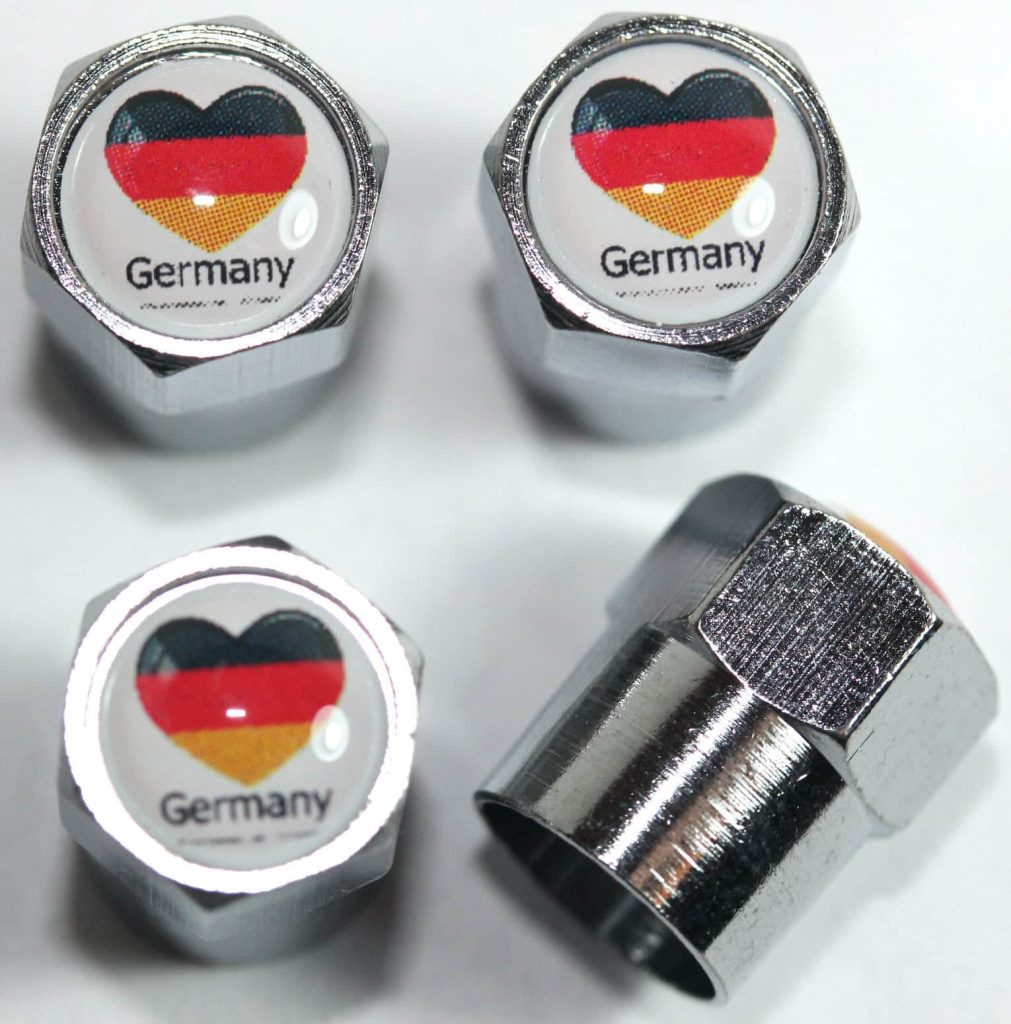 Germany Flag Tire Valve Stem Caps