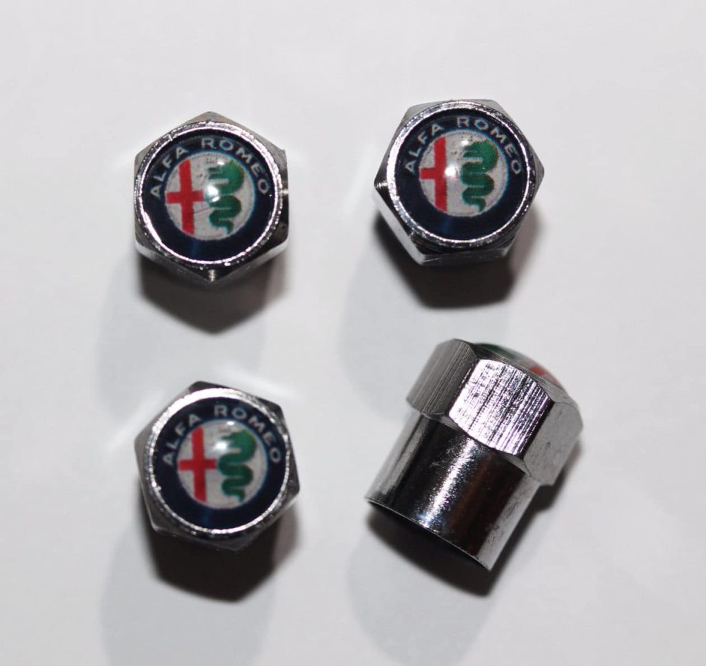 Alfa Romeo Tire Valve Stem Caps Plus Free Extra Cap Tire Valve Caps