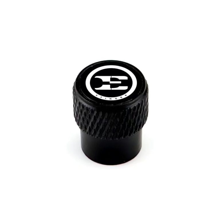 Kia Stinger E Laser Engraved on Black Tire Valve Caps Extra Spare Cap