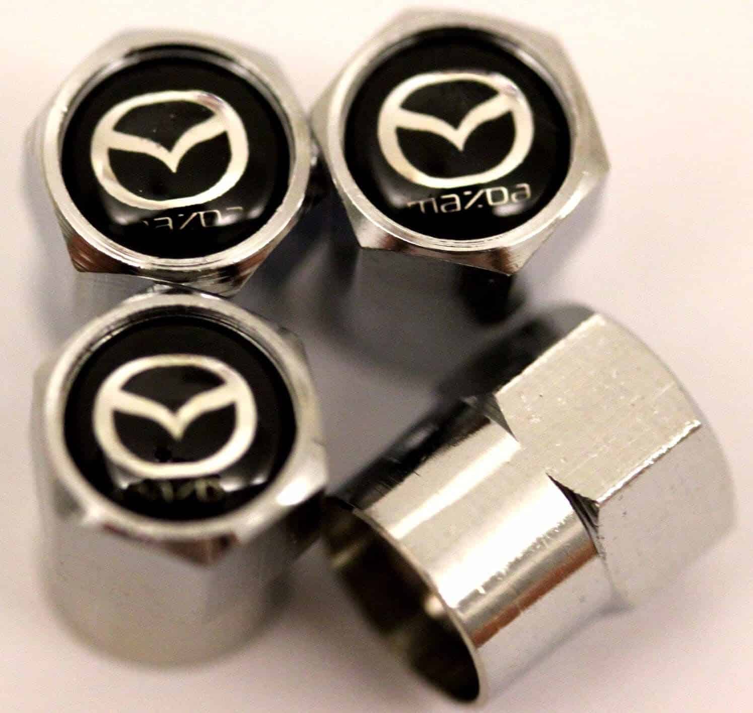 Mazda Zoom Tire Valve Caps Plus Free Extra Cap Tire Valve Caps, Car