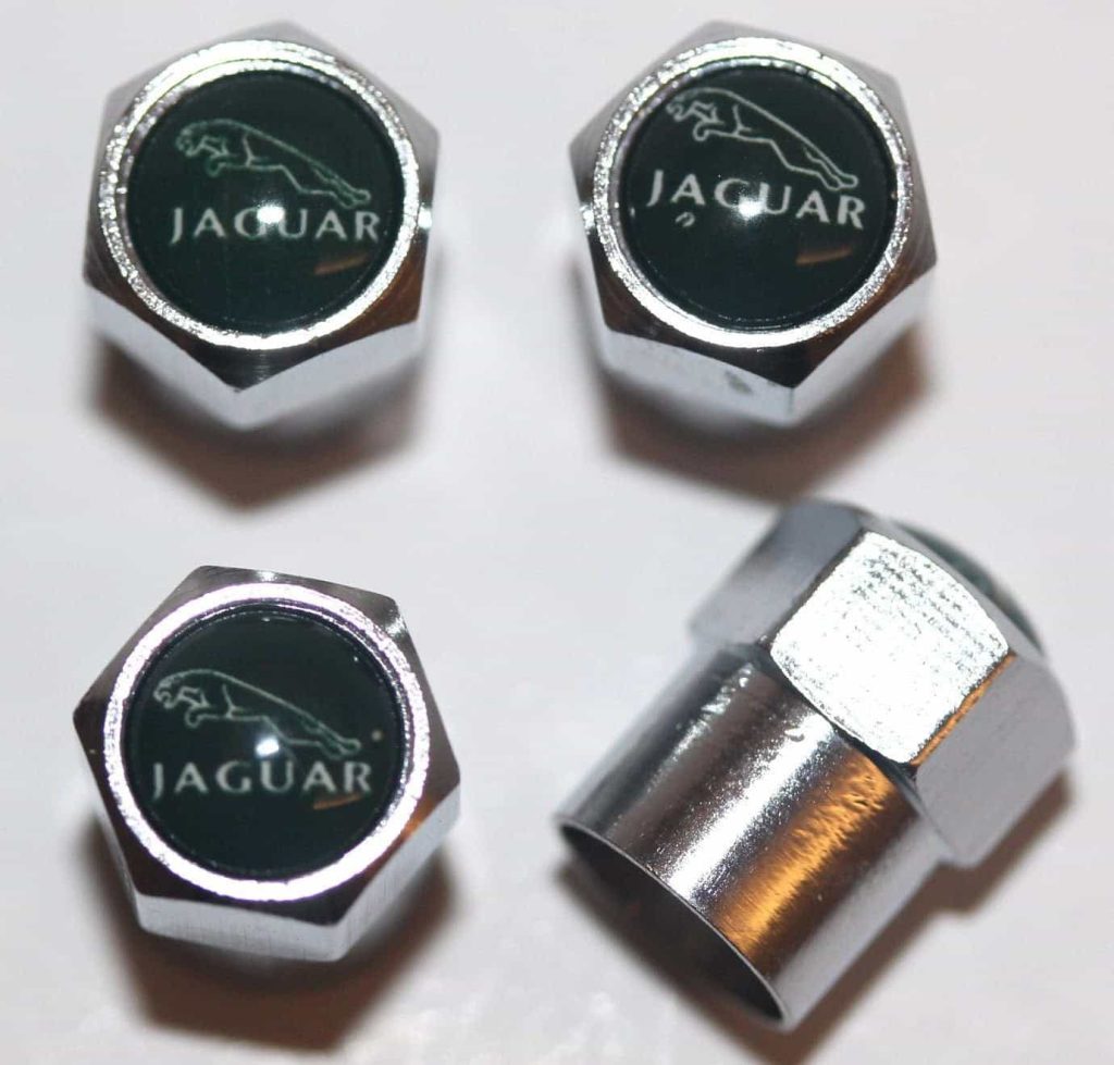 Jaguar Dark Green Tire Valve Caps Plus Free Extra Cap Tire Valve Caps, Car Accessories