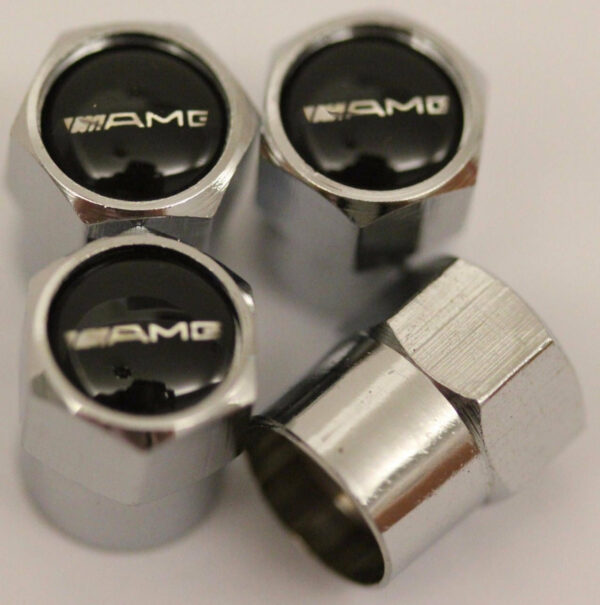 AMG Black Tire Valve Stem Caps