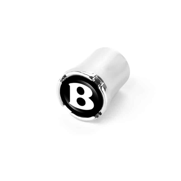 Bentley B Chrome Tire Valve Caps Extra Spare Cap Total 5 Caps