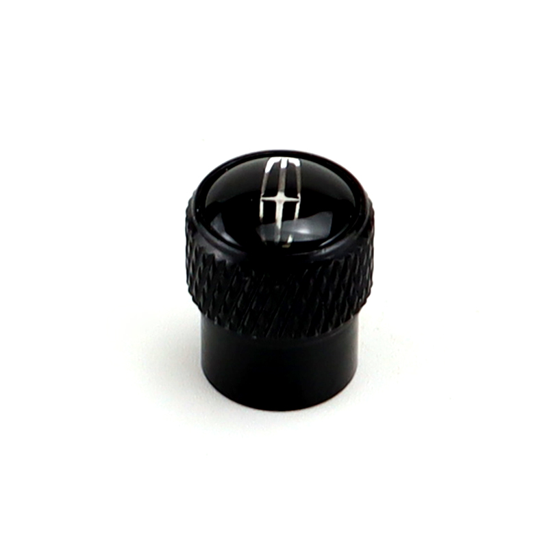 Lincoln Black Aluminum Tire Valve Caps – Extra Spare Cap Total 5 Caps